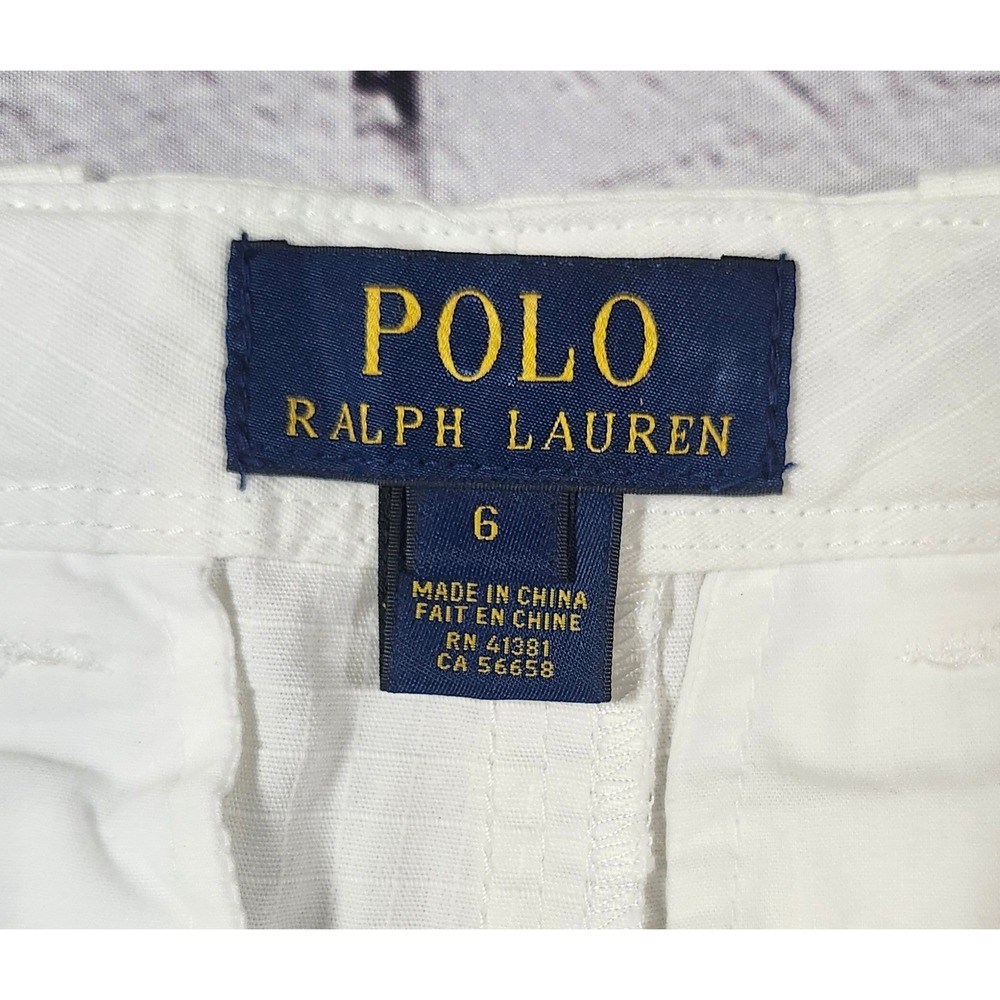 NWT Polo Ralph Lauren Boys White Ripstop Cargo Shorts Size 6 RL-1967 - Picture 3 of 5